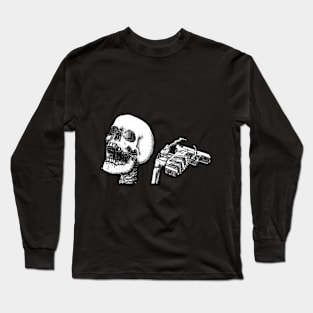 Skull with gun Long Sleeve T-Shirt